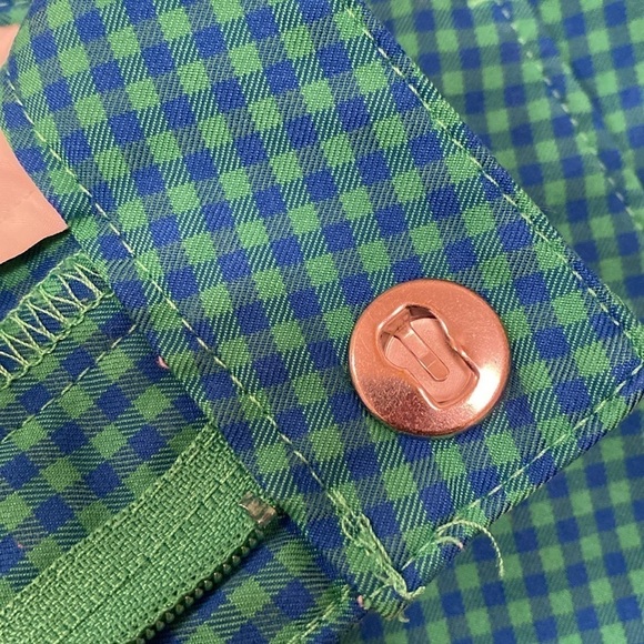 Under Armour Golf Shorts blue green gingham size 32 - Picture 7 of 7